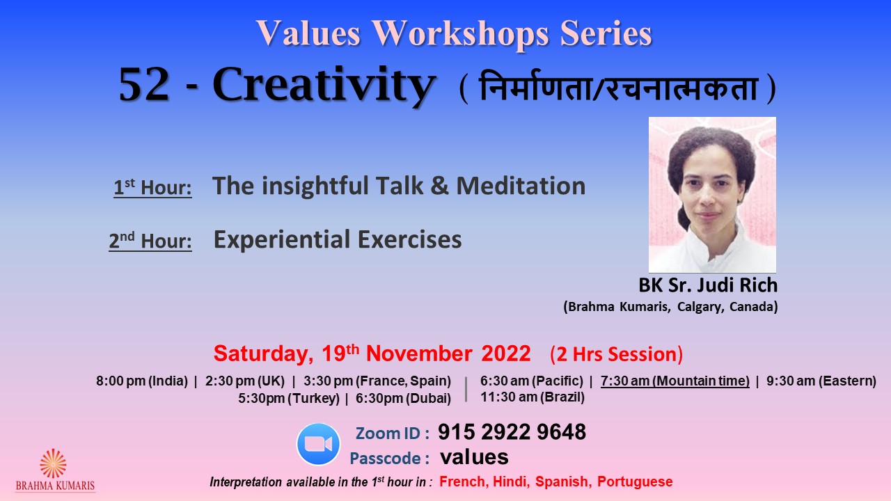 Values for Life Series | Values Workshop | Creativity