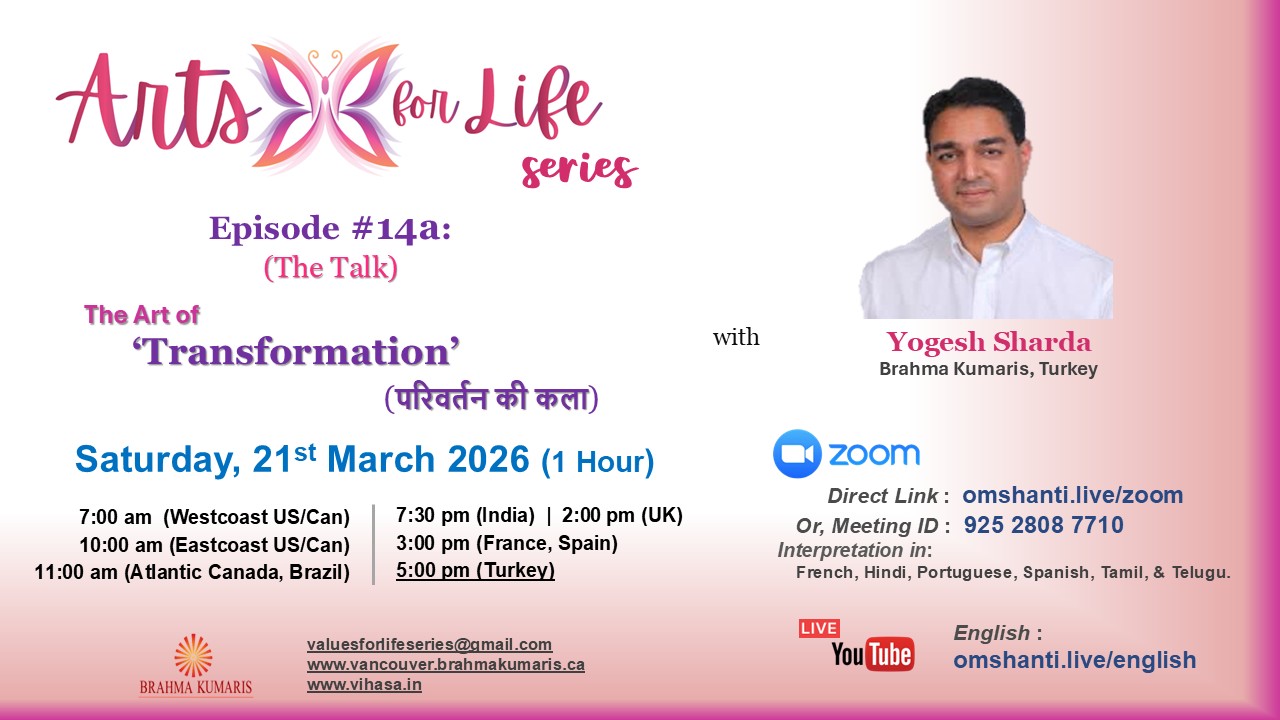Arts for Life Series-Episode #14a, Art of Transformation- The Talk