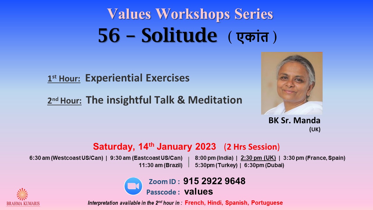 Values for Life Series | Values Workshop | Solitude