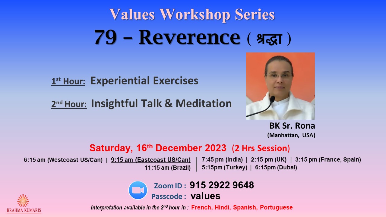 Values Workshop Series | Ep 79| Reverence