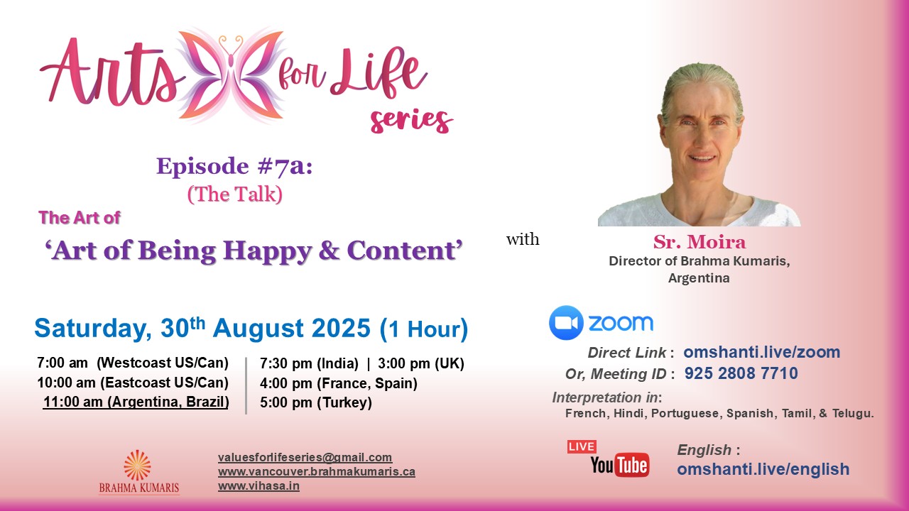 Arts for Life Series-Episode #7a, Art of Being Happy & Content - The Talk