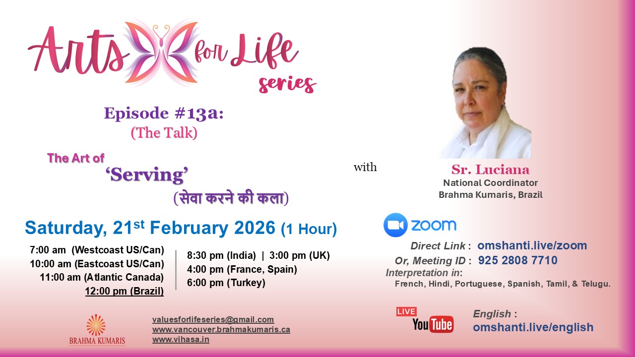 Arts for Life Series-Episode #13a, Art of Serving- The Talk