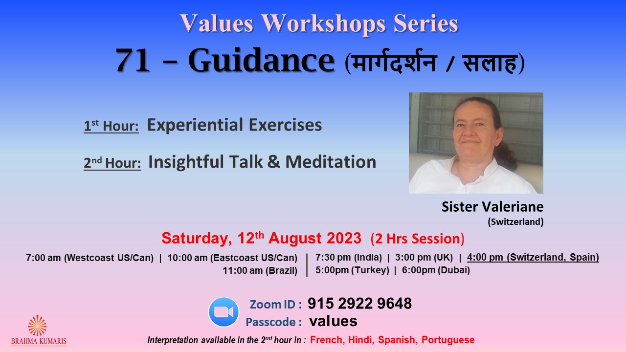Values Workshop Series | EP-71| Guidance